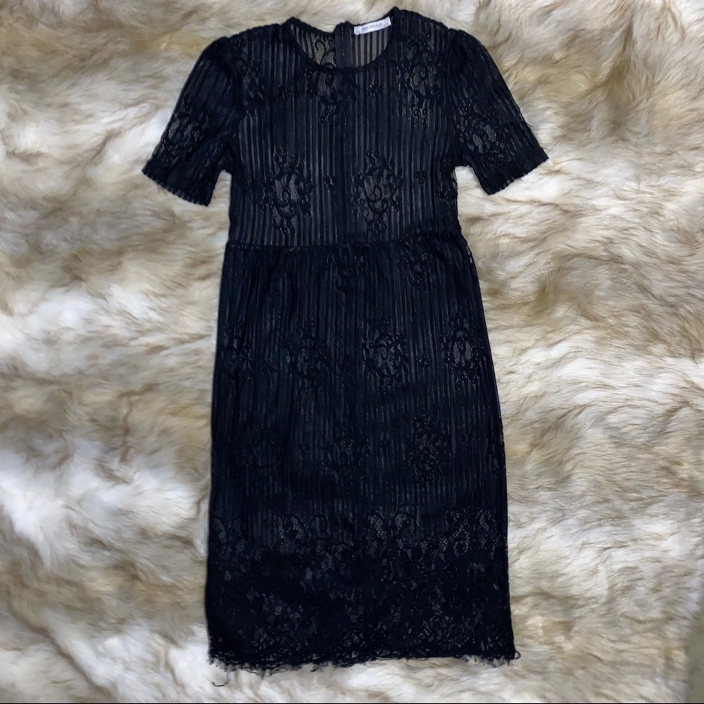 Zara Trafaluc Black Lace Dress